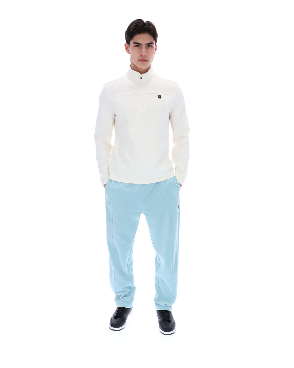 Coconut Milk Hogan 1/4 Zip Up - White