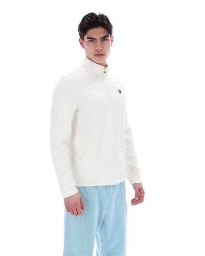Coconut Milk Hogan 1/4 Zip Up - White