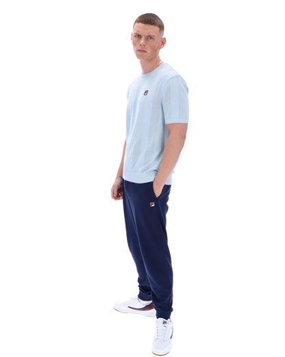 Skyway Corrado Knitted Panel Tee - Calming Baby Blue