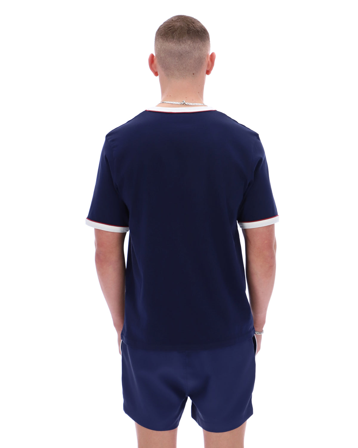 Fila Navy Rosario Tee with Terry Stripes - Navy