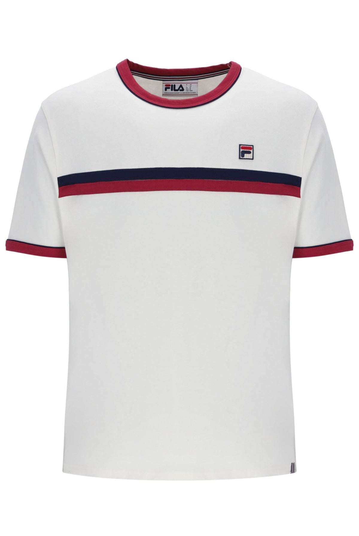 Gardenia Rosario Tee with Terry Stripes - White