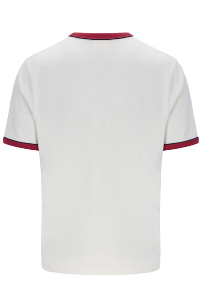 Gardenia Rosario Tee with Terry Stripes - White