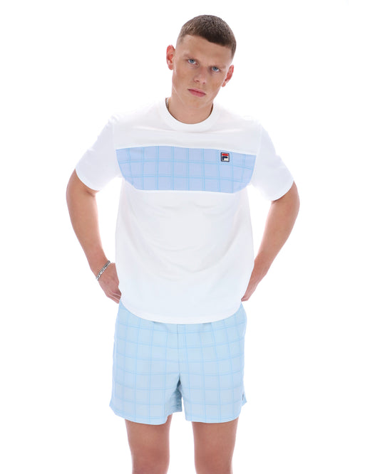 White Mano Cut and Sew Panel Tee - White