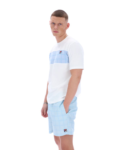 White Mano Cut and Sew Panel Tee - White