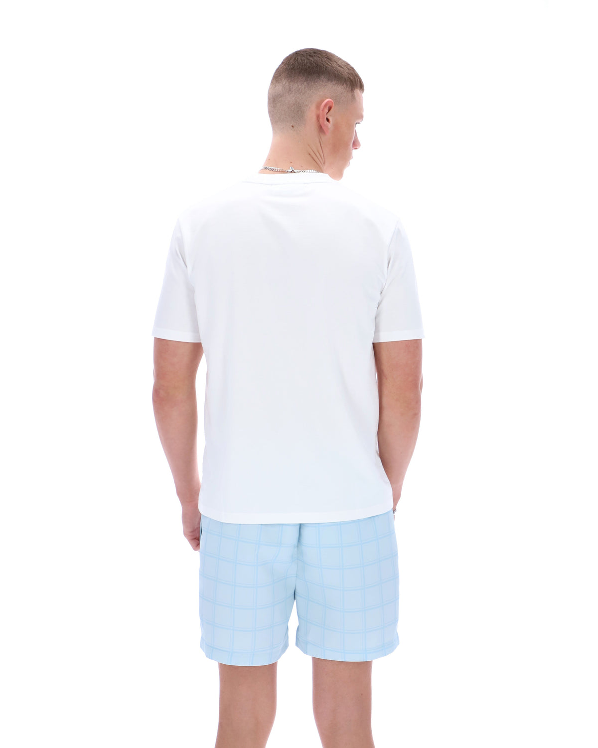 White Mano Cut and Sew Panel Tee - White