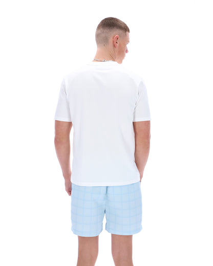 White Mano Cut and Sew Panel Tee - White