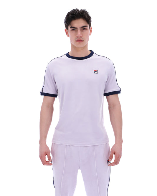 Misty Lilac Basilio Velour Tee - Pale Purple