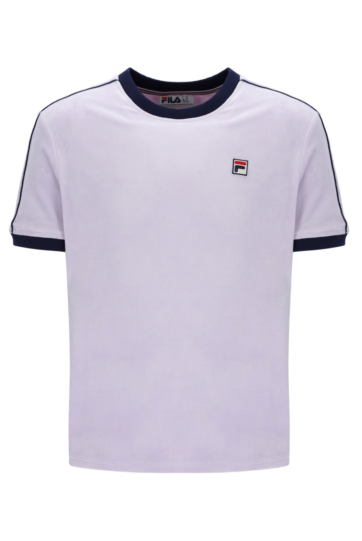 Misty Lilac Basilio Velour Tee - Pale Purple