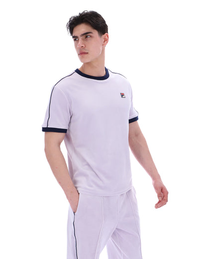 Misty Lilac Basilio Velour Tee - Pale Purple
