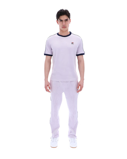Misty Lilac Basilio Velour Tee - Pale Purple