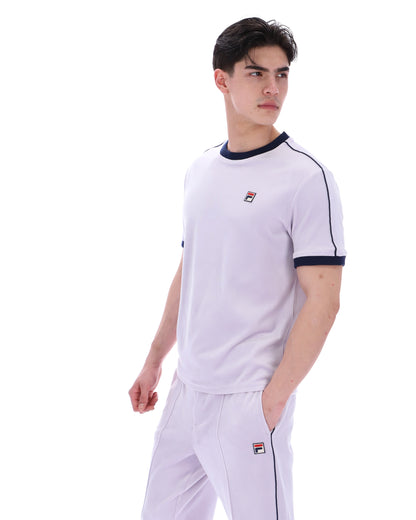 Misty Lilac Basilio Velour Tee - Pale Purple