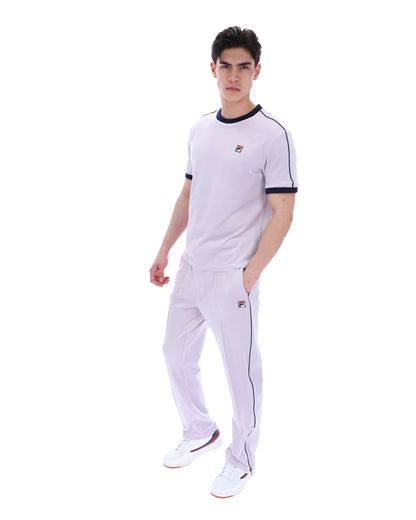 Misty Lilac Basilio Velour Tee - Pale Purple