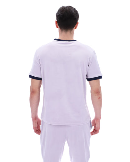 Misty Lilac Basilio Velour Tee - Pale Purple