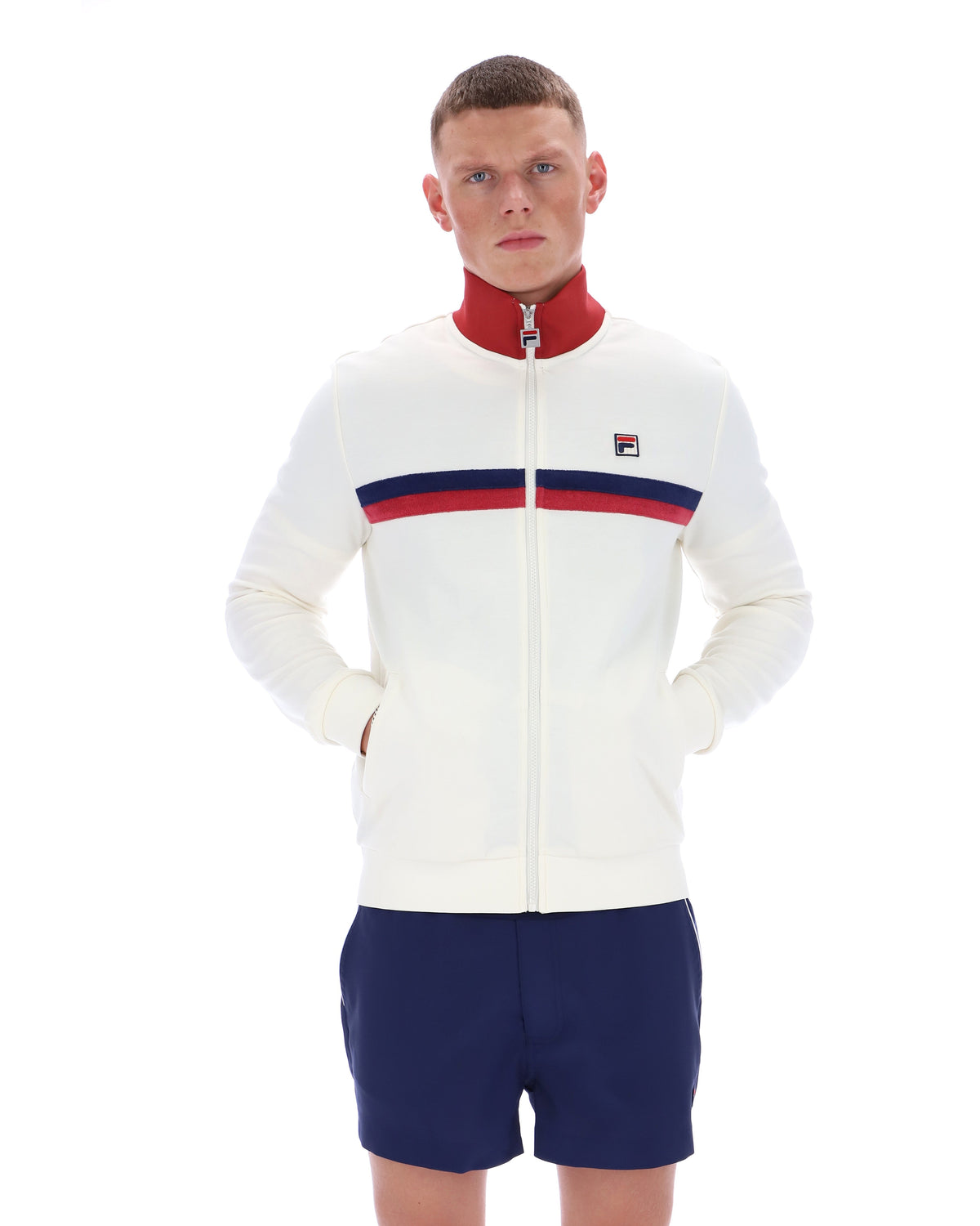 Gardenia Enrico Track Top - Neutral Off White
