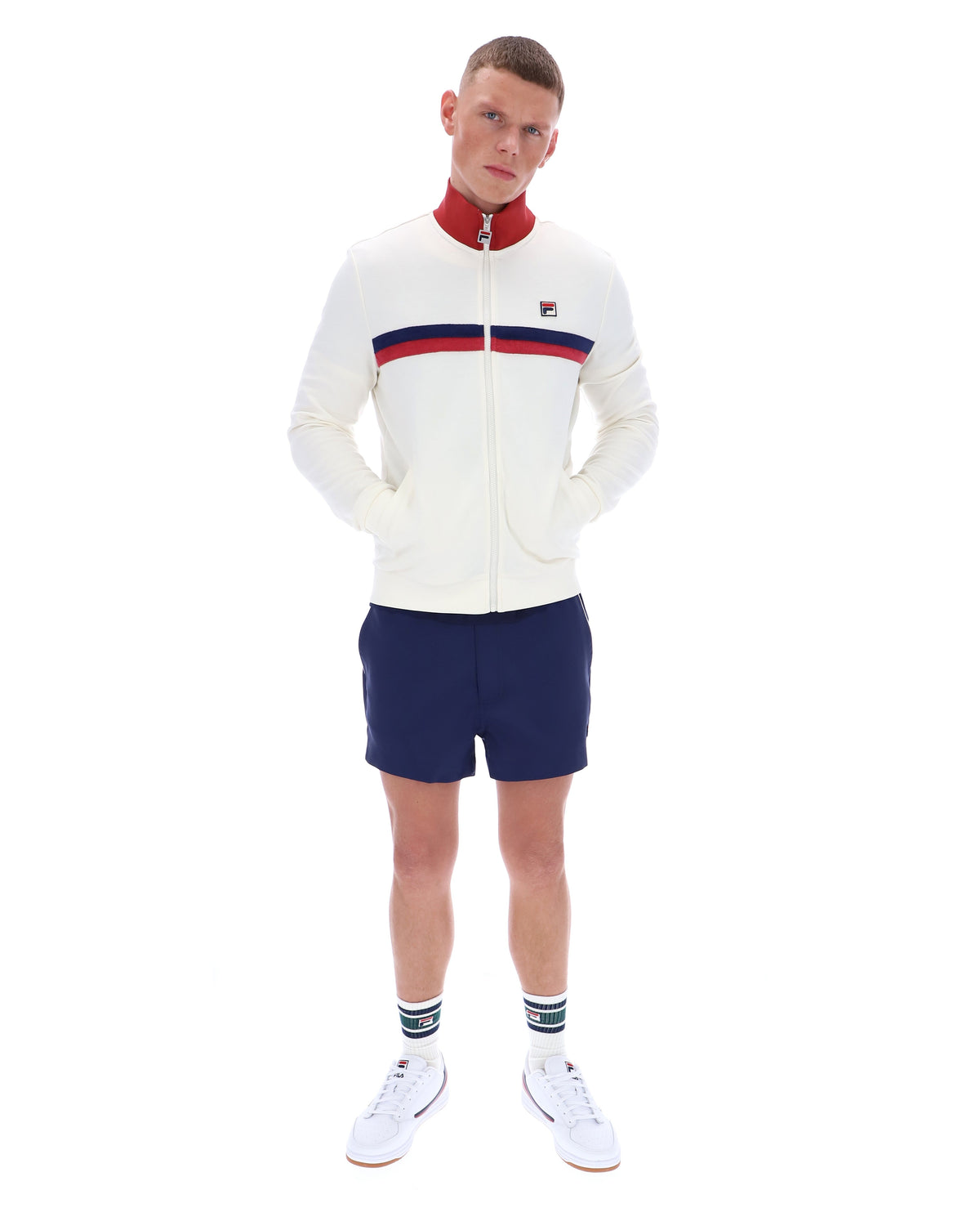 Gardenia Enrico Track Top - Neutral Off White