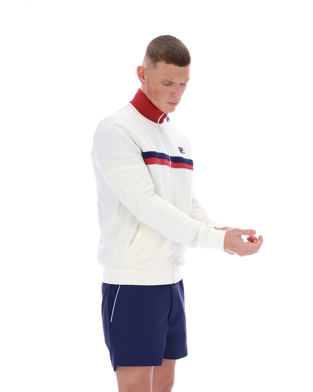 Gardenia Enrico Track Top - Neutral Off White