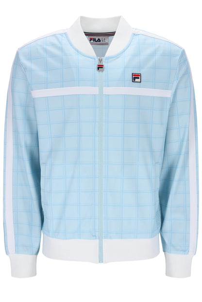Skyway Filippo Tonal Check Track Top - Baby Blue