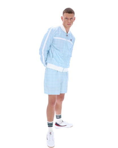 Skyway Filippo Tonal Check Track Top - Baby Blue