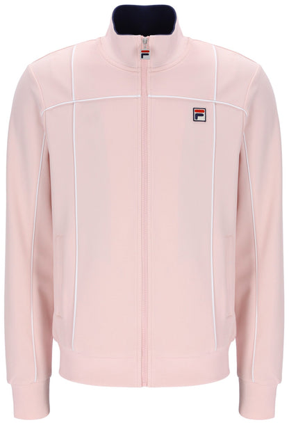 Pale Pink Armando Contrasting Piping Track Top - Light Baby Pink