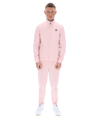 Pale Pink Armando Contrasting Piping Track Top - Light Baby Pink