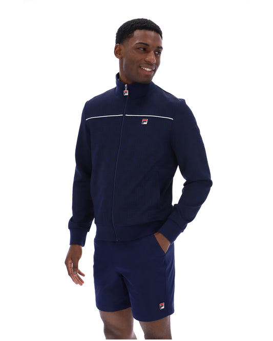 Fila Navy Gennaro 1911 Monogram Track Top - Bold Navy Color