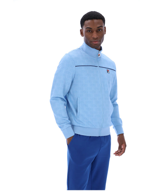 Frozen Fjord Gennaro 1911 Monogram Track Top - Calming Baby Blue
