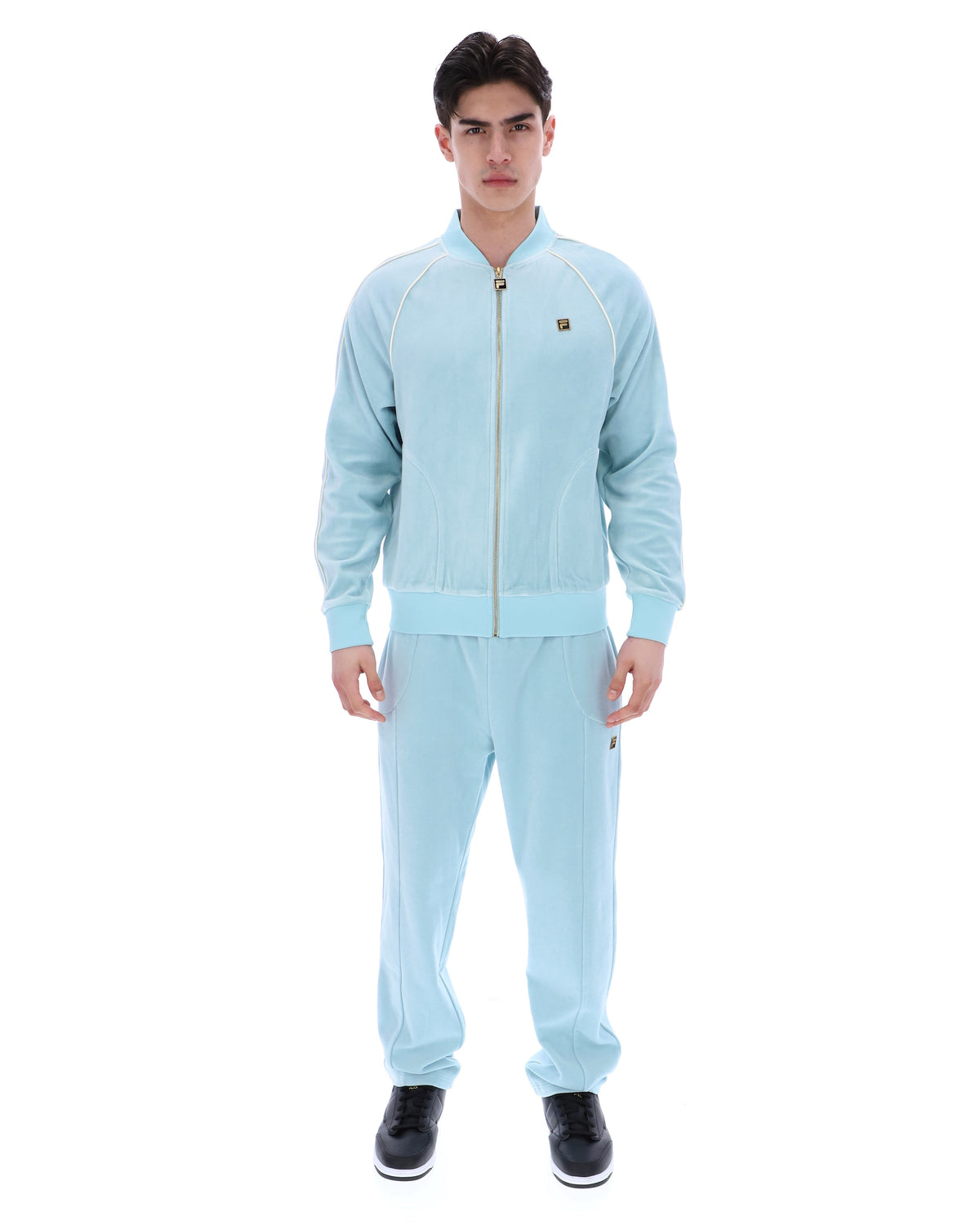 Sterling Blue Fella Velour Jacket - Blue