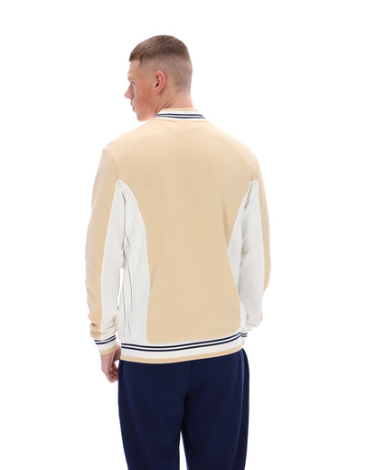 Classic Beige Settanta Baseball Track Top - Cambridge Cream