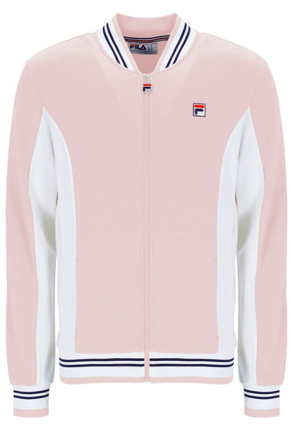 Pale Pink Settanta Baseball Track Top - Light Baby Pink