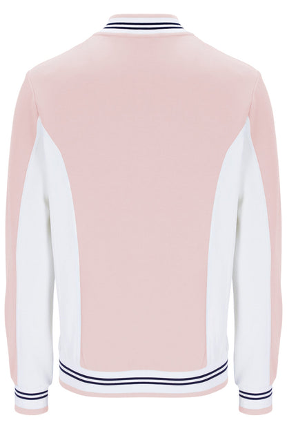 Pale Pink Settanta Baseball Track Top - Light Baby Pink