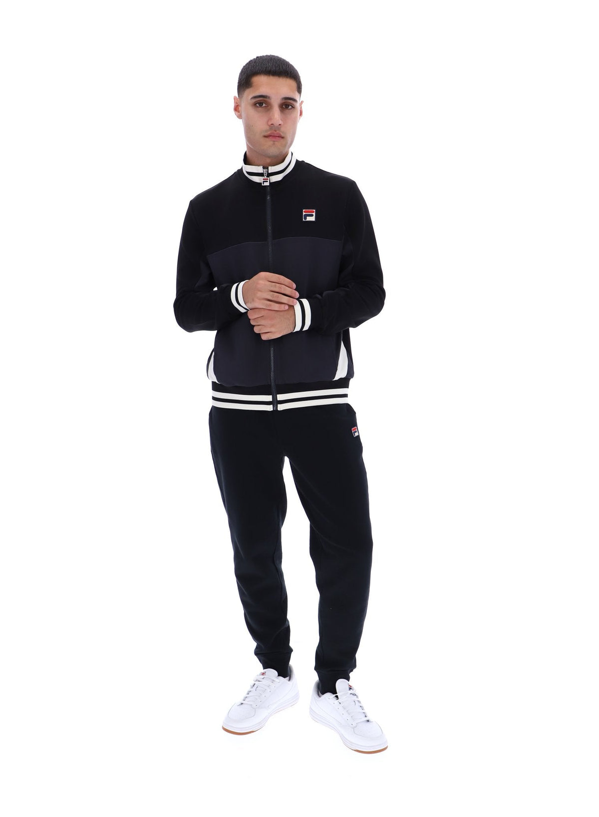 Black Tie Breaker Funnel Neck Jacket - Black