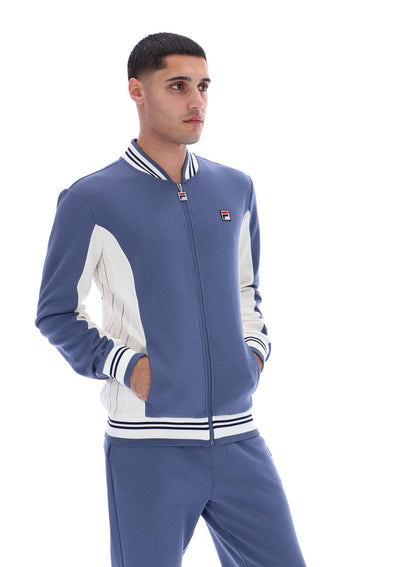 Vintage Indigo Settanta Baseball Track Top - Vintage Indigo