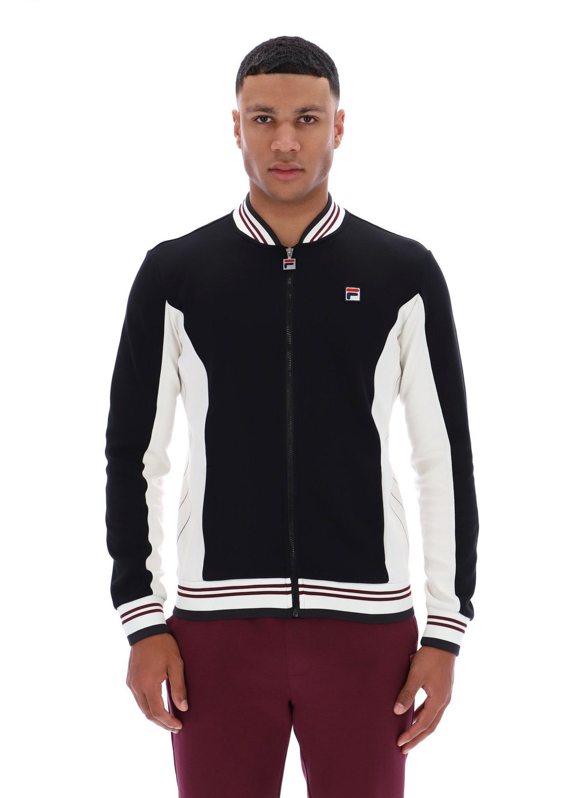 Black Settanta Baseball Track Top - Black