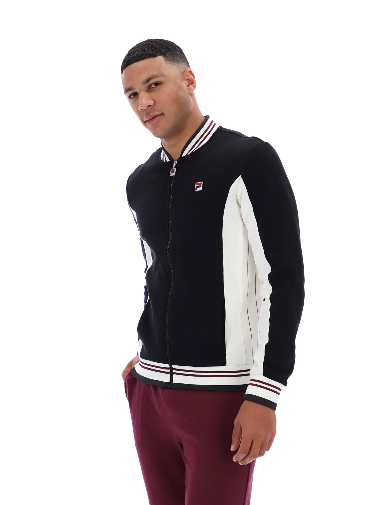 Black Settanta Baseball Track Top - Black