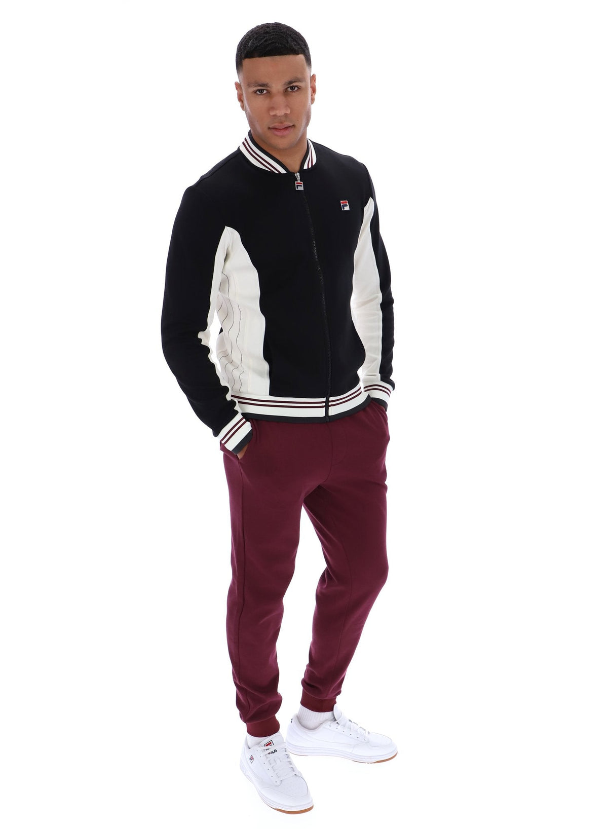 Black Settanta Baseball Track Top - Black