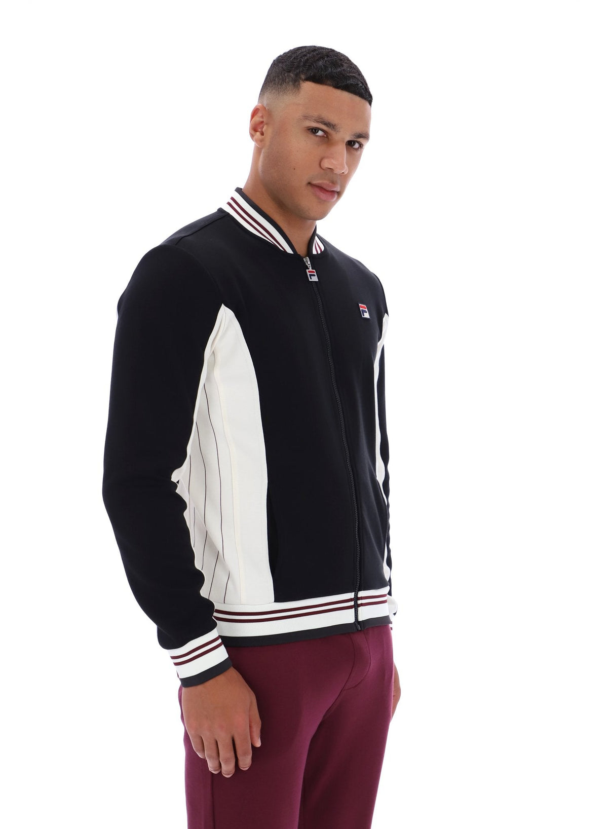 Black Settanta Baseball Track Top - Black