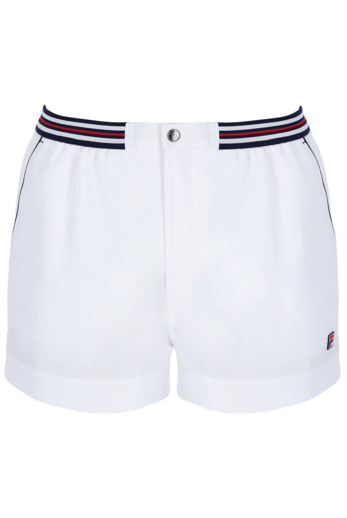 White High Tide Terry Pocket Stripe Shorts - White
