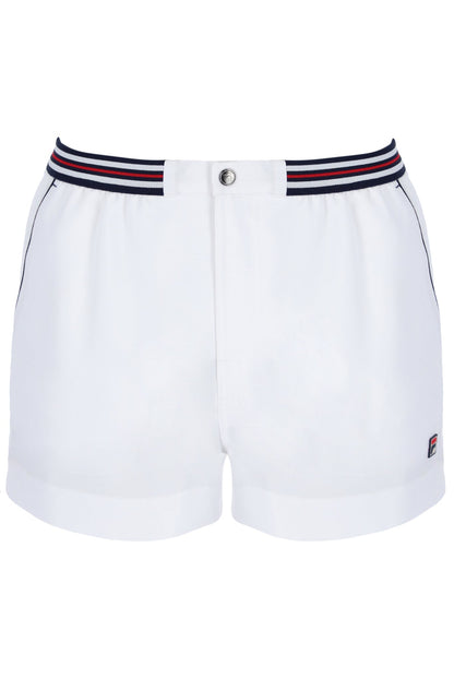 White High Tide Terry Pocket Stripe Shorts - White