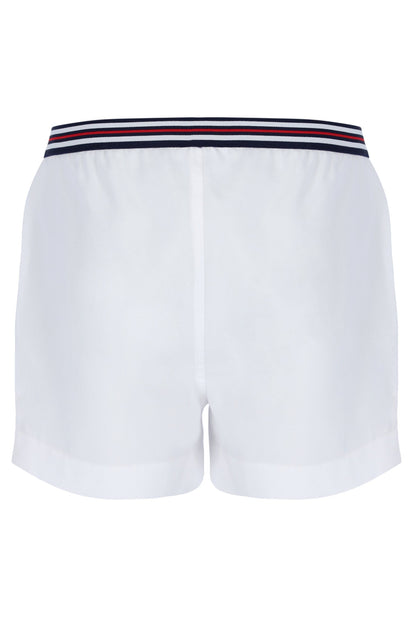 White High Tide Terry Pocket Stripe Shorts - White