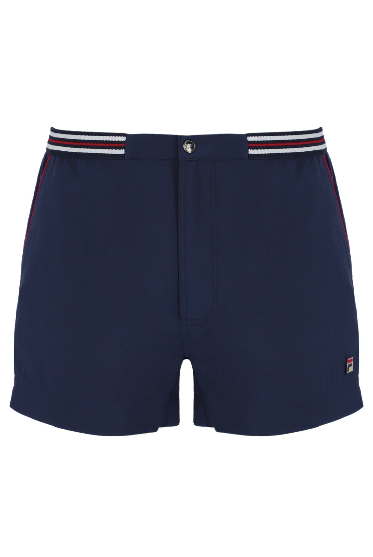 Fila Navy High Tide Terry Pocket Stripe Shorts - Fila Navy