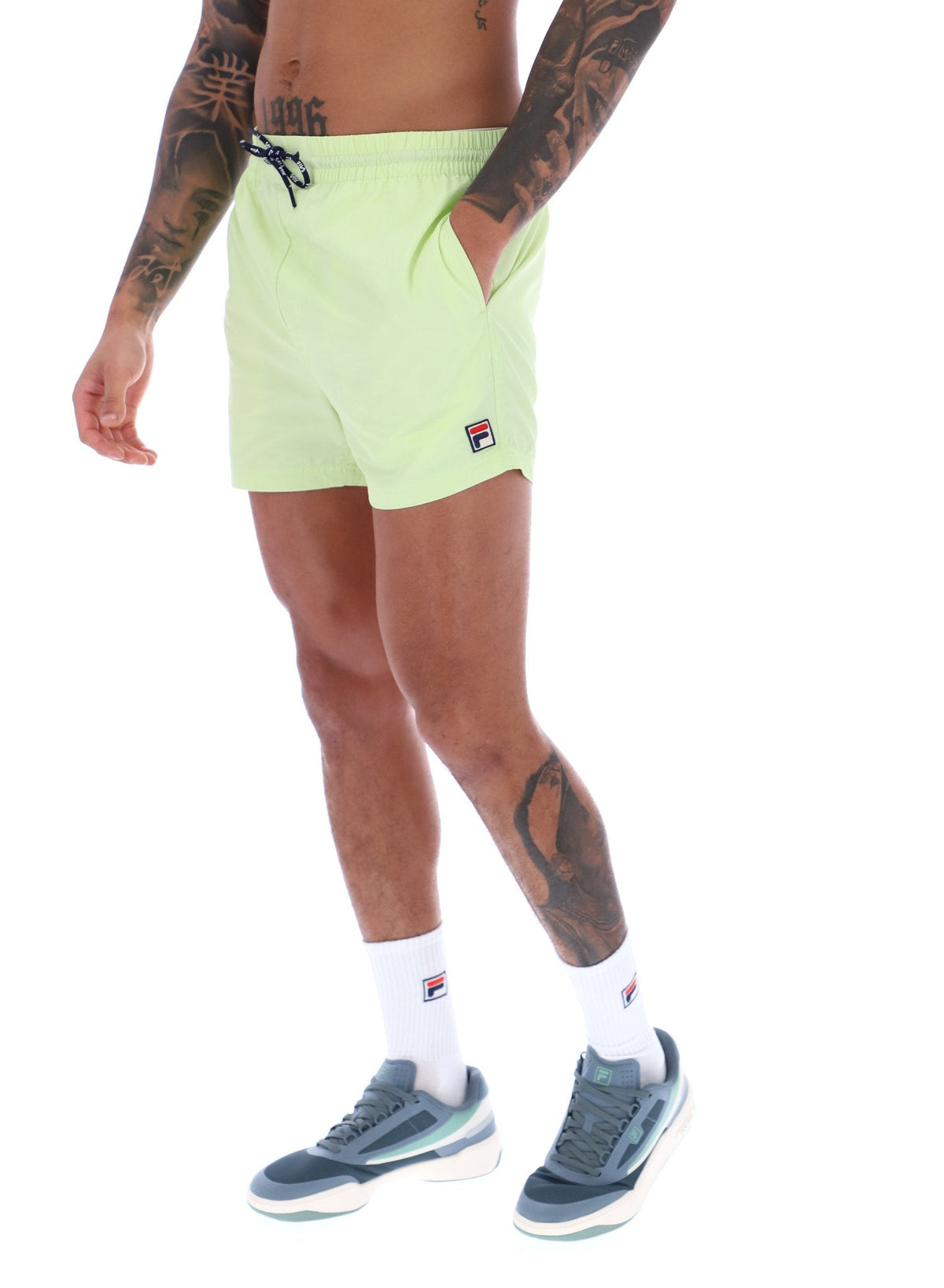 Shadow Lime Artoni Swim Short - Shadow Lime