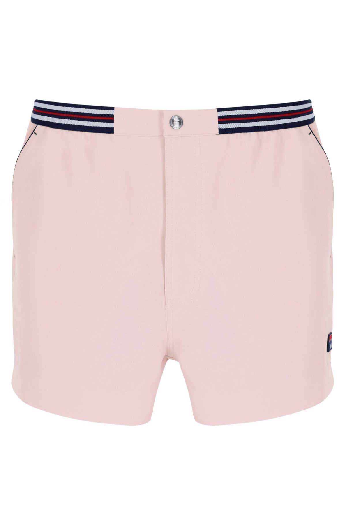 Pale Pink High Tide Terry Pocket Stripe Shorts - Light Baby Pink