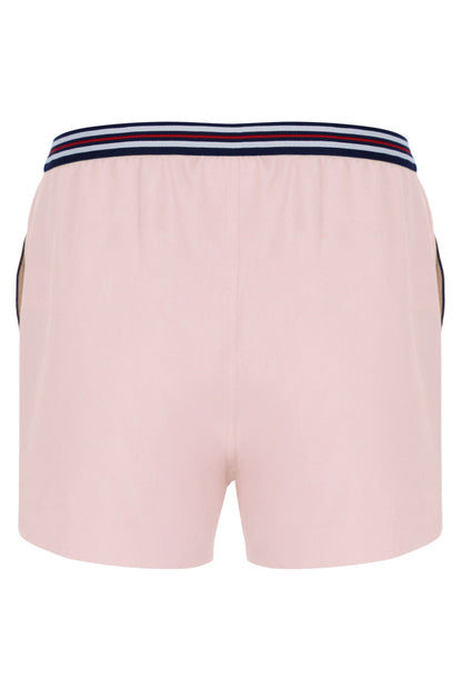 Pale Pink High Tide Terry Pocket Stripe Shorts - Light Baby Pink