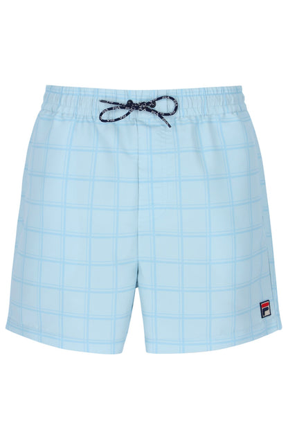Skyway Mariano Tonal Check Swim Shorts - Baby Blue