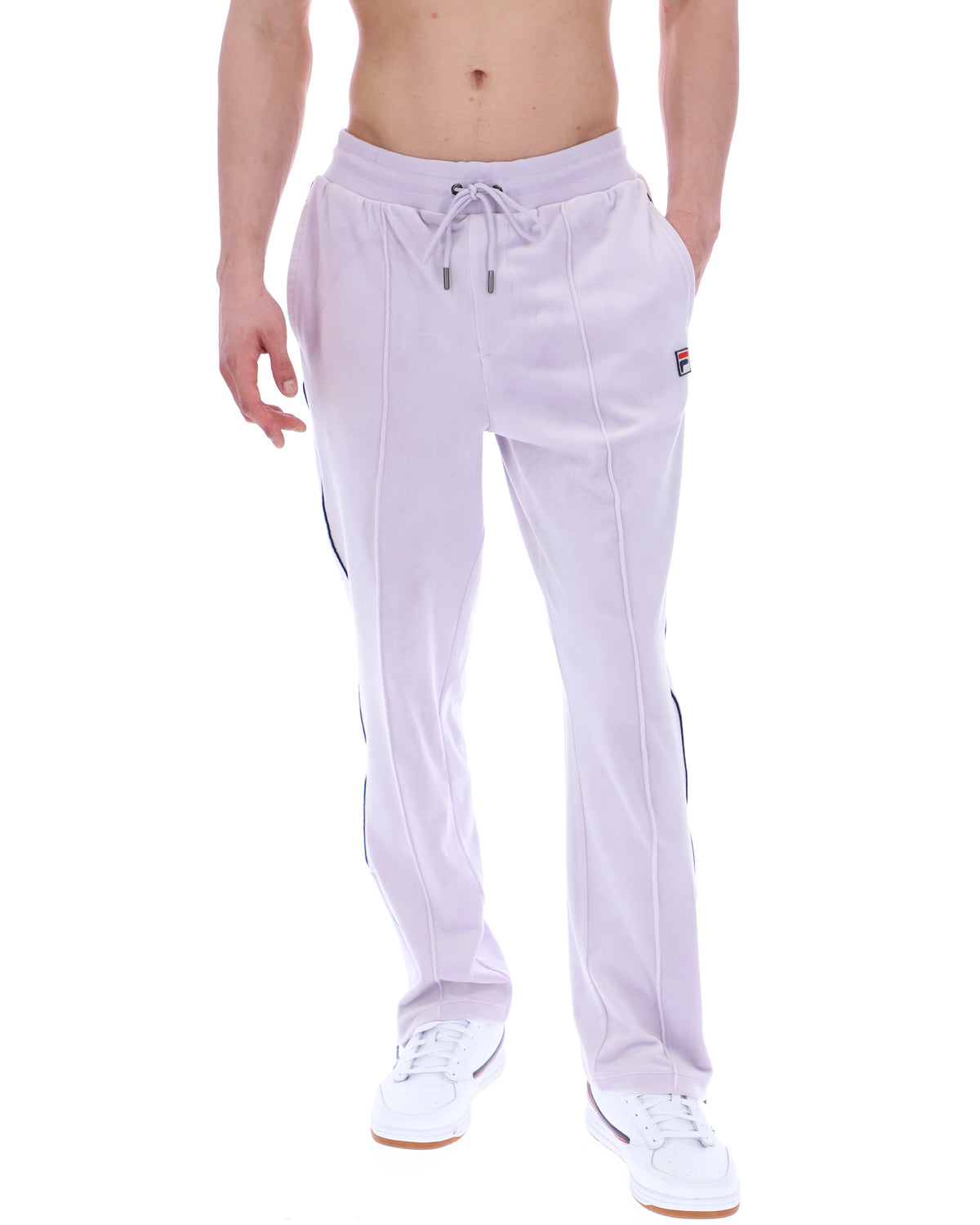 Misty Lilac Fio Velour Straight-Leg Jogger - Pale Purple