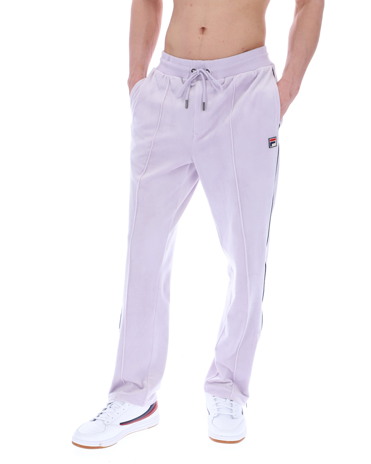 Misty Lilac Fio Velour Straight-Leg Jogger - Pale Purple