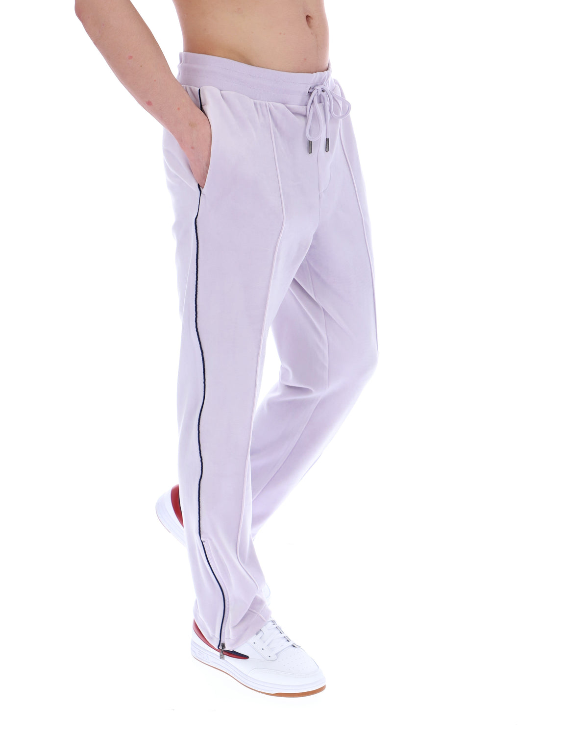 Misty Lilac Fio Velour Straight-Leg Jogger - Pale Purple