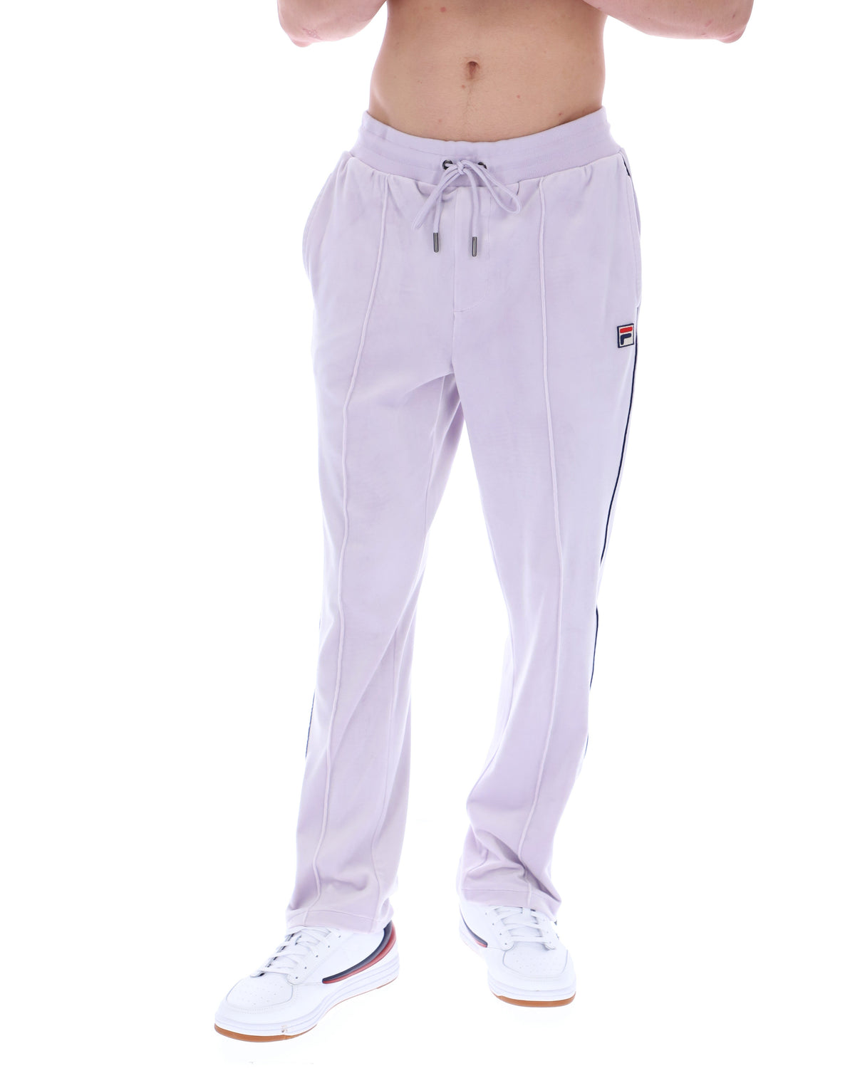 Misty Lilac Fio Velour Straight-Leg Jogger - Pale Purple