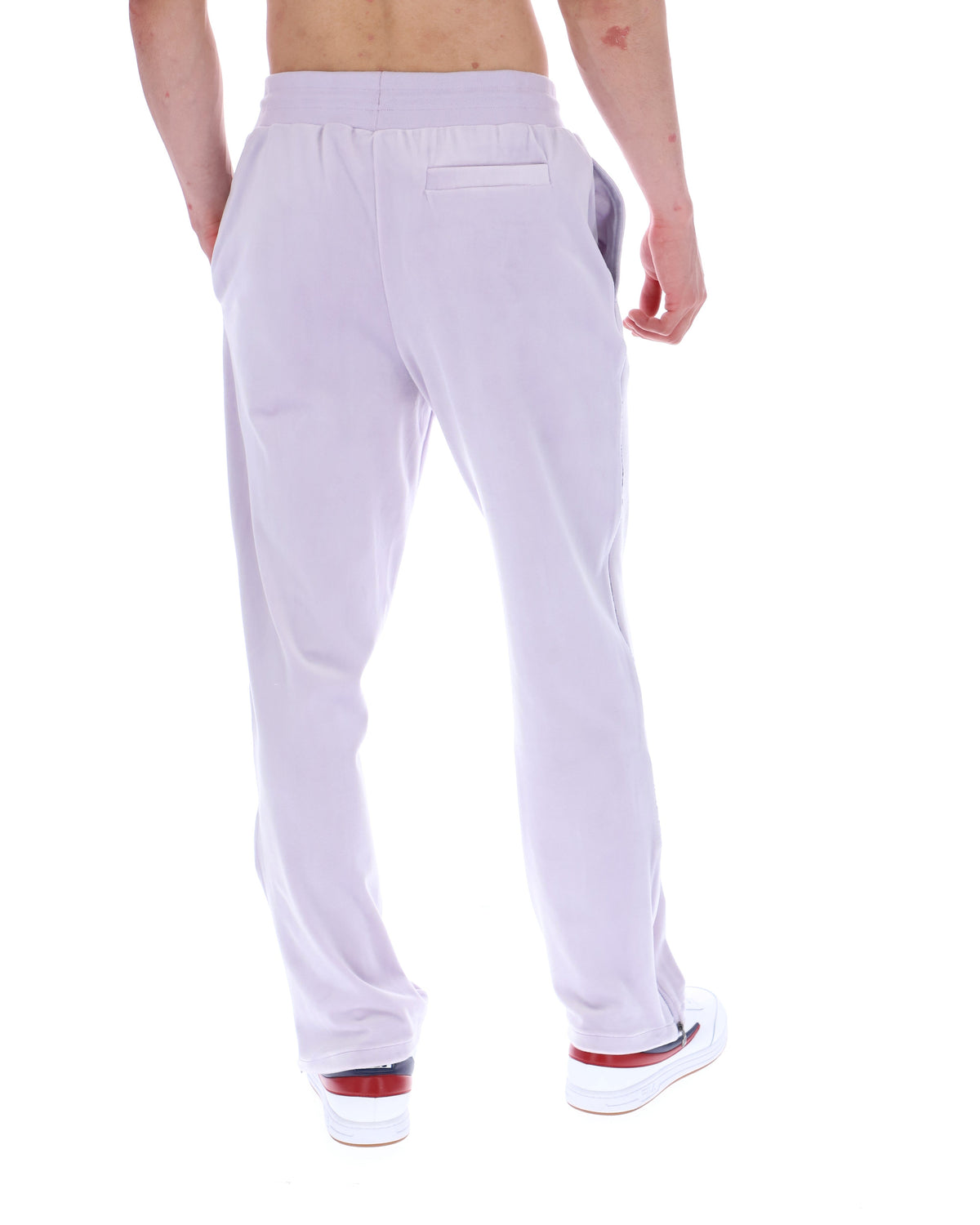 Misty Lilac Fio Velour Straight-Leg Jogger - Pale Purple