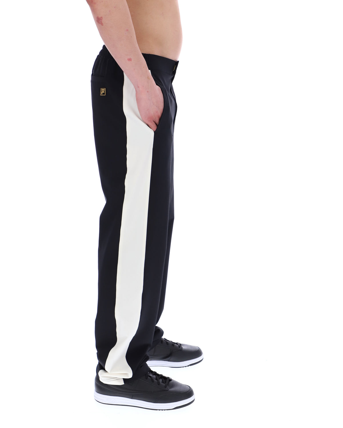 Black Ali Tennis-Inspired Pant - Black